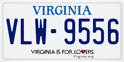 VA license plate VLW9556