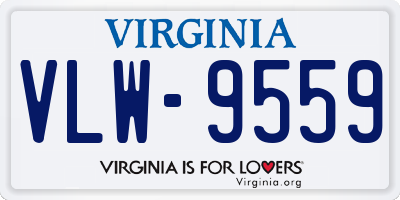 VA license plate VLW9559