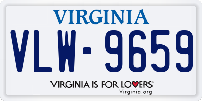 VA license plate VLW9659