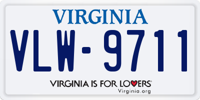 VA license plate VLW9711