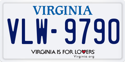 VA license plate VLW9790