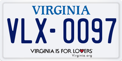 VA license plate VLX0097