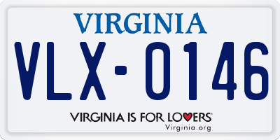 VA license plate VLX0146