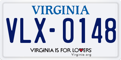 VA license plate VLX0148