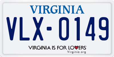 VA license plate VLX0149