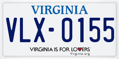 VA license plate VLX0155