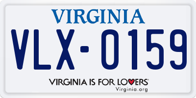 VA license plate VLX0159