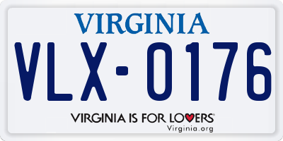 VA license plate VLX0176