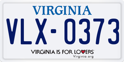 VA license plate VLX0373