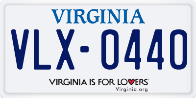 VA license plate VLX0440