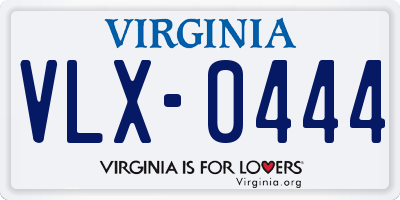 VA license plate VLX0444