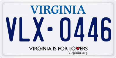 VA license plate VLX0446