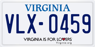 VA license plate VLX0459