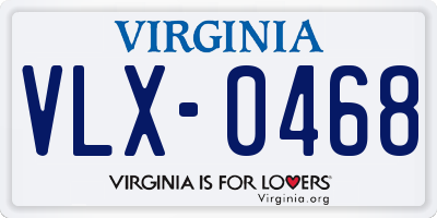 VA license plate VLX0468