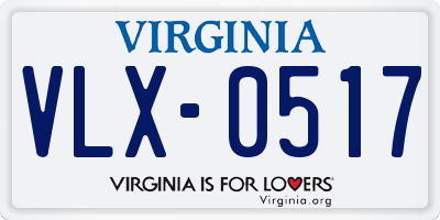 VA license plate VLX0517