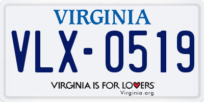 VA license plate VLX0519