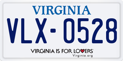 VA license plate VLX0528