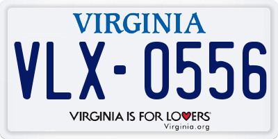 VA license plate VLX0556