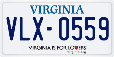 VA license plate VLX0559