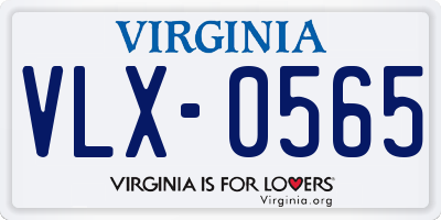 VA license plate VLX0565