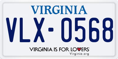 VA license plate VLX0568