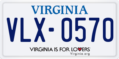 VA license plate VLX0570