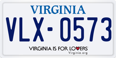 VA license plate VLX0573