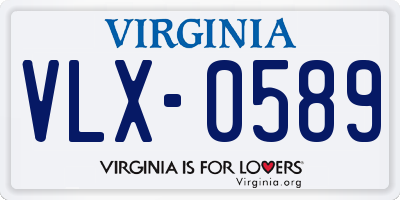 VA license plate VLX0589