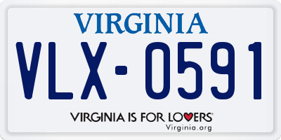 VA license plate VLX0591