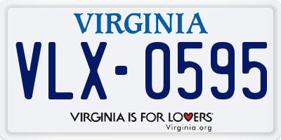 VA license plate VLX0595