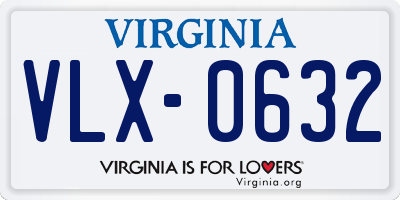 VA license plate VLX0632