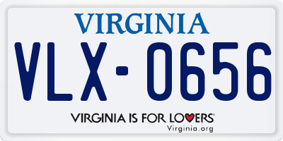 VA license plate VLX0656