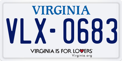 VA license plate VLX0683