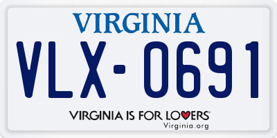 VA license plate VLX0691