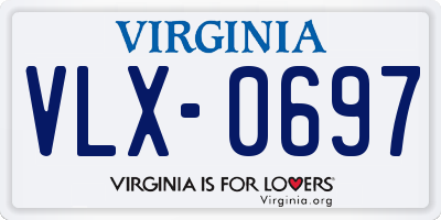 VA license plate VLX0697