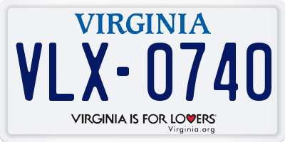 VA license plate VLX0740