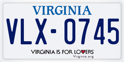 VA license plate VLX0745