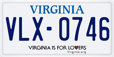 VA license plate VLX0746