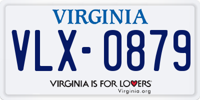 VA license plate VLX0879