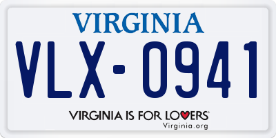 VA license plate VLX0941