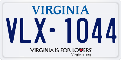 VA license plate VLX1044