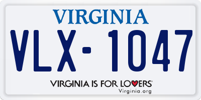 VA license plate VLX1047