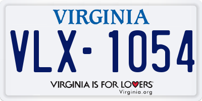 VA license plate VLX1054