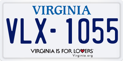 VA license plate VLX1055