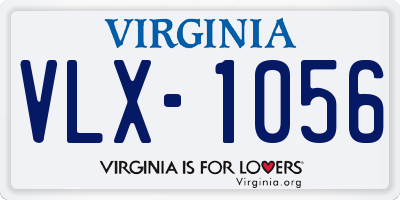 VA license plate VLX1056