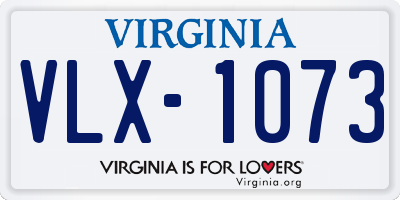 VA license plate VLX1073