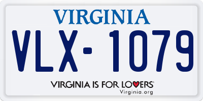 VA license plate VLX1079