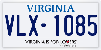 VA license plate VLX1085