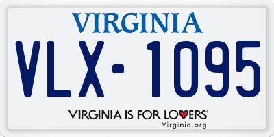 VA license plate VLX1095