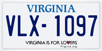 VA license plate VLX1097